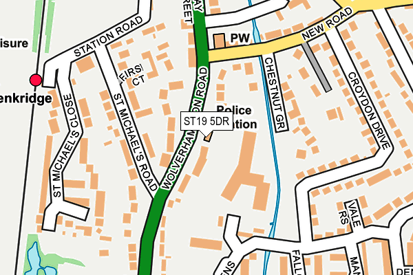 ST19 5DR map - OS OpenMap – Local (Ordnance Survey)