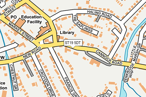 ST19 5DT map - OS OpenMap – Local (Ordnance Survey)