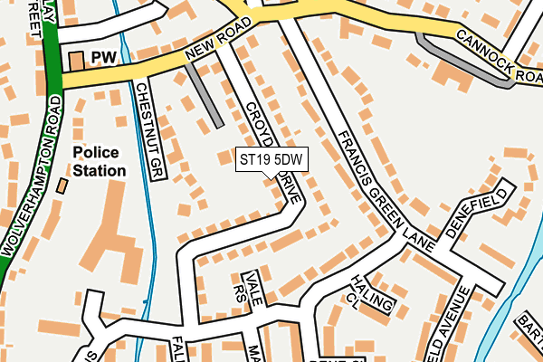 ST19 5DW map - OS OpenMap – Local (Ordnance Survey)