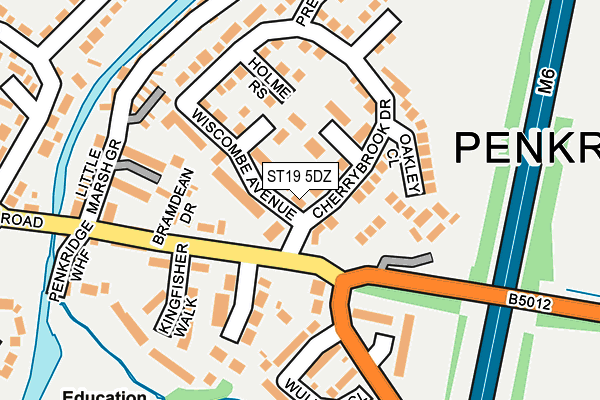 ST19 5DZ map - OS OpenMap – Local (Ordnance Survey)