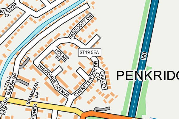 ST19 5EA map - OS OpenMap – Local (Ordnance Survey)