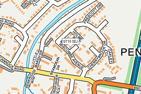 ST19 5EJ map - OS OpenMap – Local (Ordnance Survey)