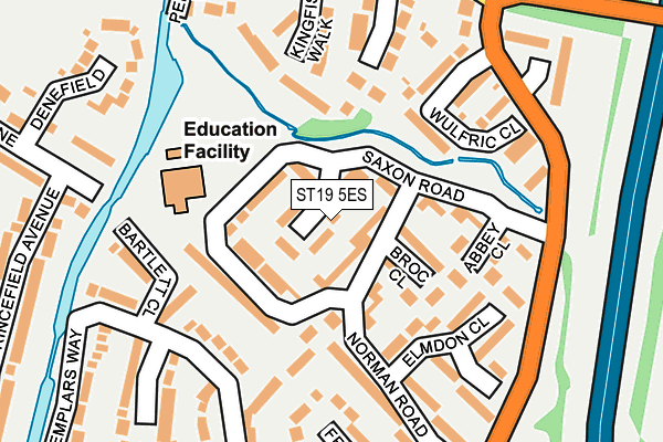 ST19 5ES map - OS OpenMap – Local (Ordnance Survey)