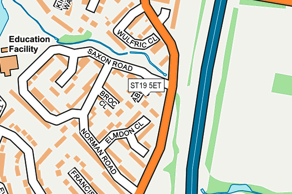 ST19 5ET map - OS OpenMap – Local (Ordnance Survey)