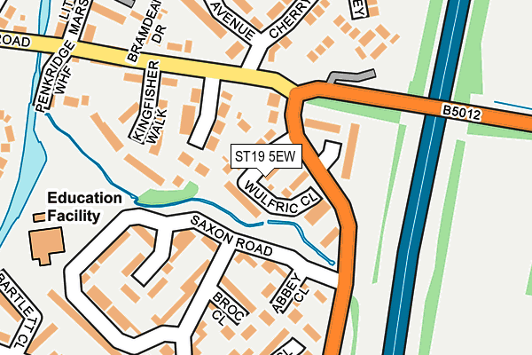 ST19 5EW map - OS OpenMap – Local (Ordnance Survey)