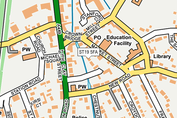 ST19 5FA map - OS OpenMap – Local (Ordnance Survey)