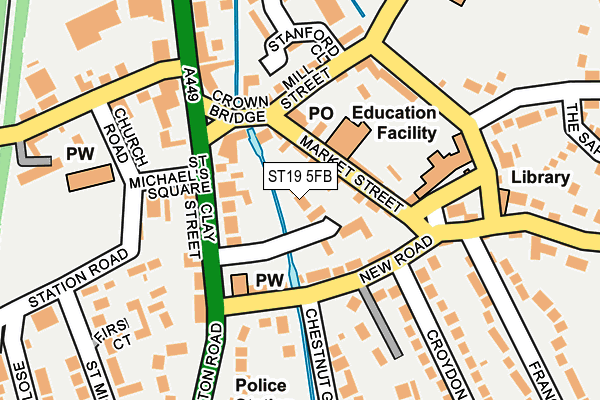 ST19 5FB map - OS OpenMap – Local (Ordnance Survey)