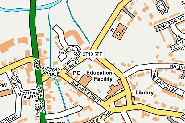 ST19 5FF map - OS OpenMap – Local (Ordnance Survey)