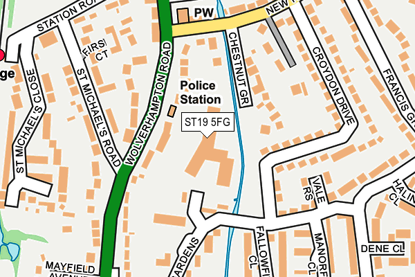 ST19 5FG map - OS OpenMap – Local (Ordnance Survey)