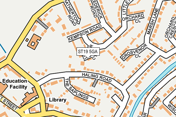 ST19 5GA map - OS OpenMap – Local (Ordnance Survey)