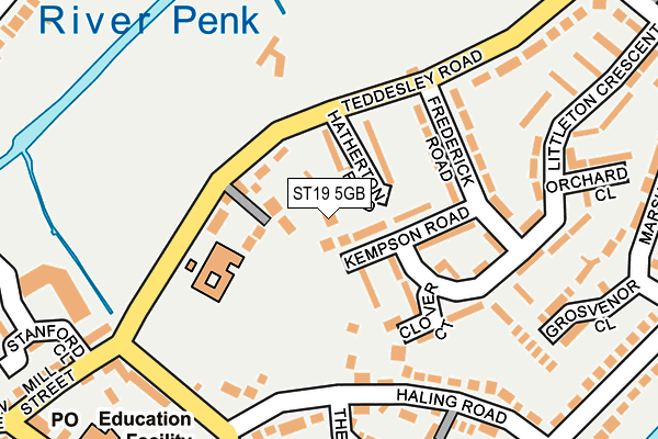 ST19 5GB map - OS OpenMap – Local (Ordnance Survey)