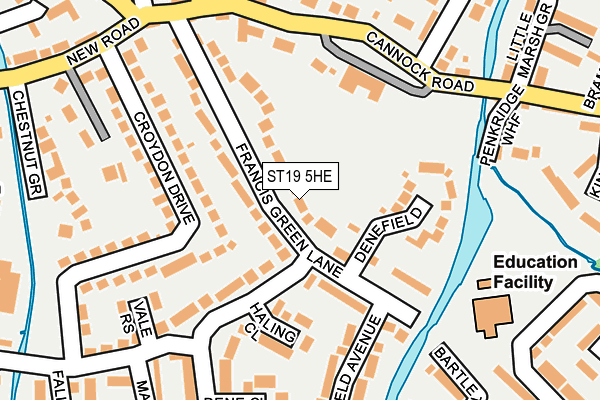 ST19 5HE map - OS OpenMap – Local (Ordnance Survey)