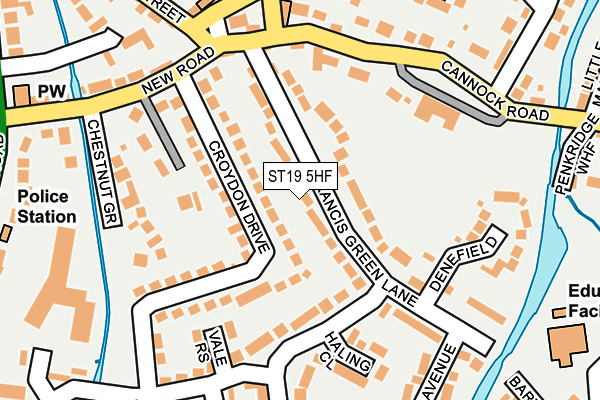 ST19 5HF map - OS OpenMap – Local (Ordnance Survey)