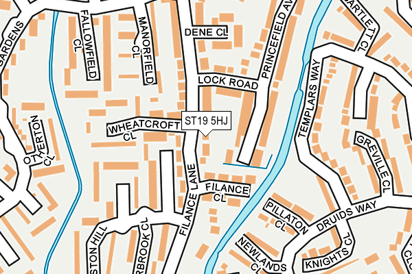 ST19 5HJ map - OS OpenMap – Local (Ordnance Survey)