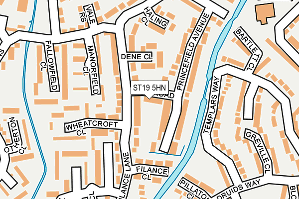 ST19 5HN map - OS OpenMap – Local (Ordnance Survey)