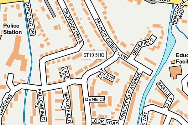 ST19 5HQ map - OS OpenMap – Local (Ordnance Survey)