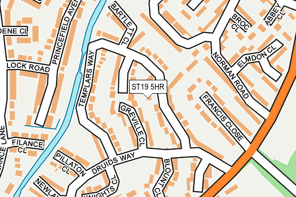 ST19 5HR map - OS OpenMap – Local (Ordnance Survey)