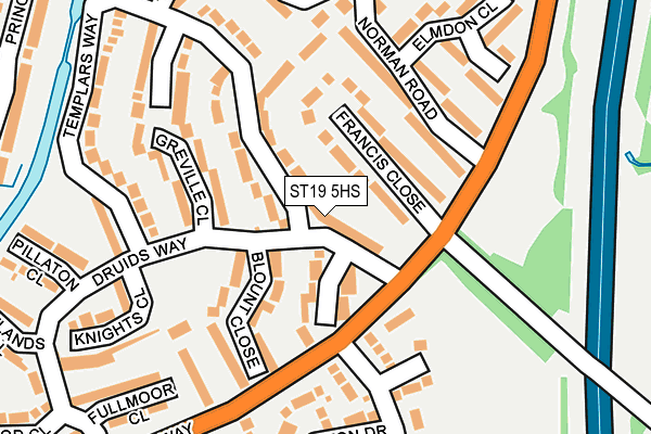 ST19 5HS map - OS OpenMap – Local (Ordnance Survey)
