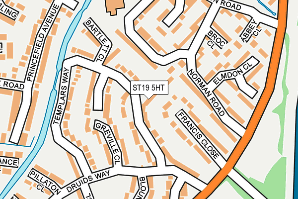 ST19 5HT map - OS OpenMap – Local (Ordnance Survey)