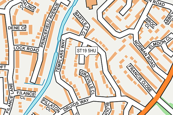 ST19 5HU map - OS OpenMap – Local (Ordnance Survey)
