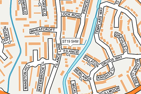 ST19 5HW map - OS OpenMap – Local (Ordnance Survey)