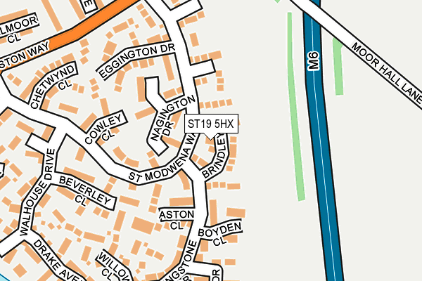 ST19 5HX map - OS OpenMap – Local (Ordnance Survey)
