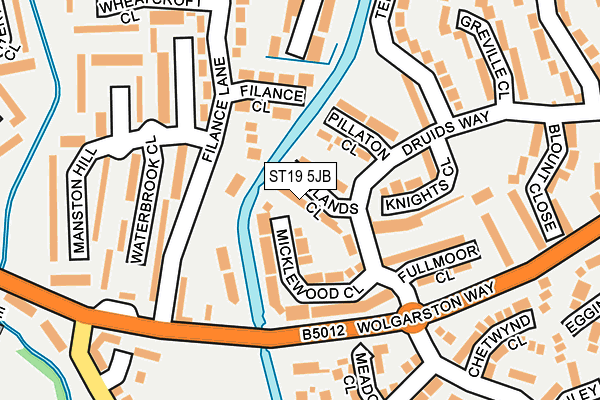 ST19 5JB map - OS OpenMap – Local (Ordnance Survey)