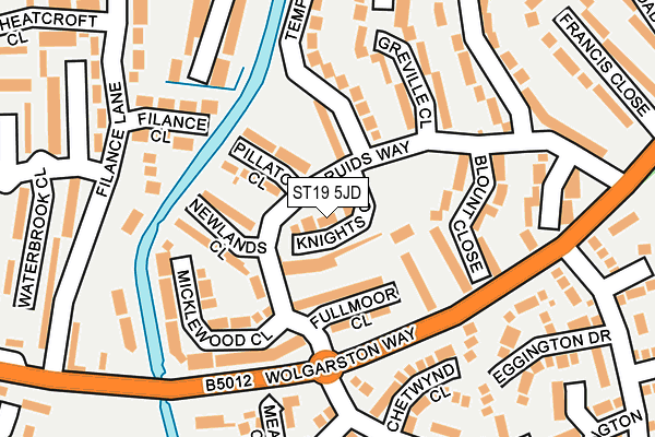 ST19 5JD map - OS OpenMap – Local (Ordnance Survey)