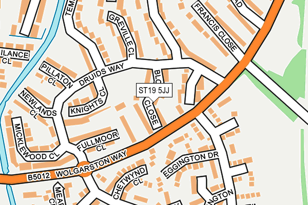 ST19 5JJ map - OS OpenMap – Local (Ordnance Survey)