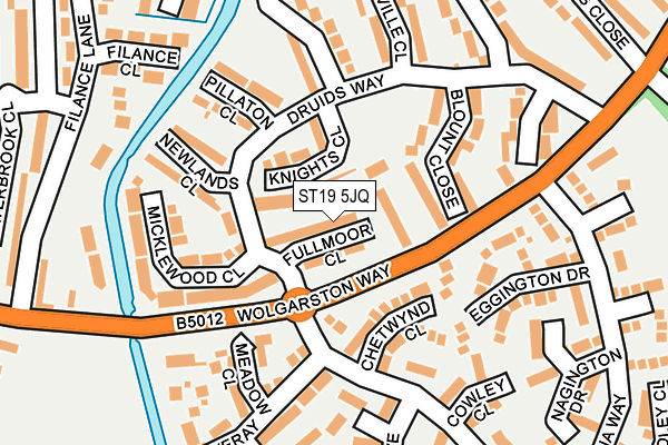ST19 5JQ map - OS OpenMap – Local (Ordnance Survey)