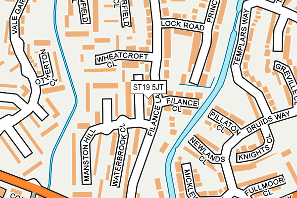 ST19 5JT map - OS OpenMap – Local (Ordnance Survey)