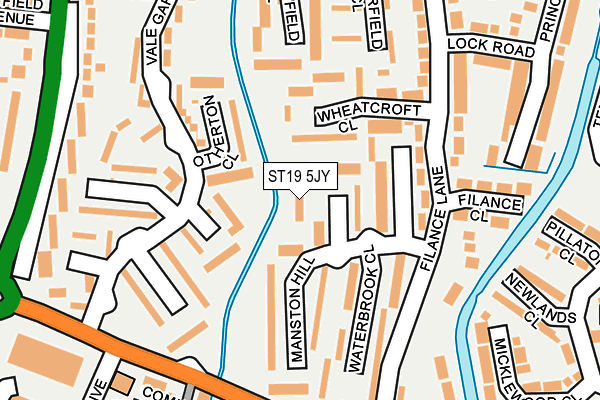 ST19 5JY map - OS OpenMap – Local (Ordnance Survey)
