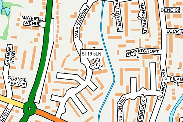 ST19 5LN map - OS OpenMap – Local (Ordnance Survey)
