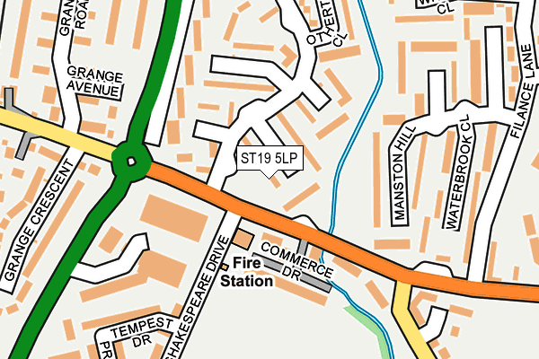 ST19 5LP map - OS OpenMap – Local (Ordnance Survey)