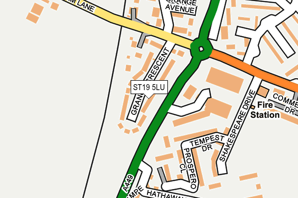 ST19 5LU map - OS OpenMap – Local (Ordnance Survey)