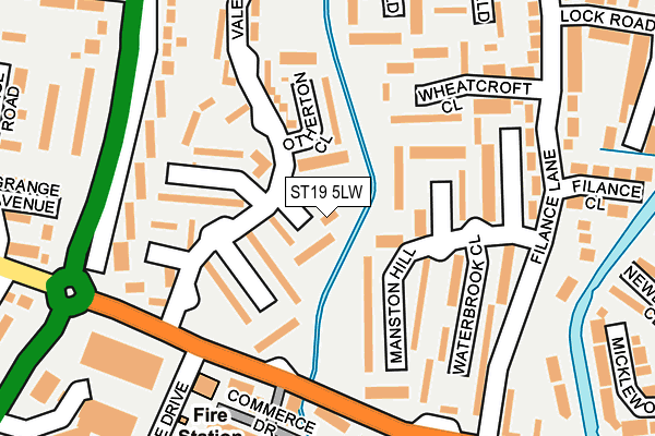 ST19 5LW map - OS OpenMap – Local (Ordnance Survey)