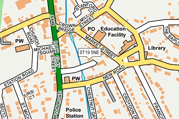 ST19 5NE map - OS OpenMap – Local (Ordnance Survey)
