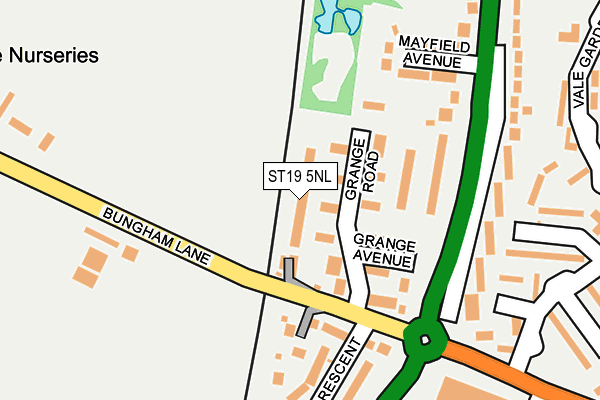 ST19 5NL map - OS OpenMap – Local (Ordnance Survey)