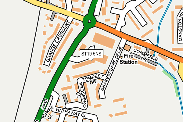 ST19 5NS map - OS OpenMap – Local (Ordnance Survey)