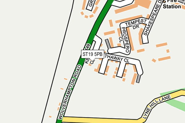 ST19 5PB map - OS OpenMap – Local (Ordnance Survey)
