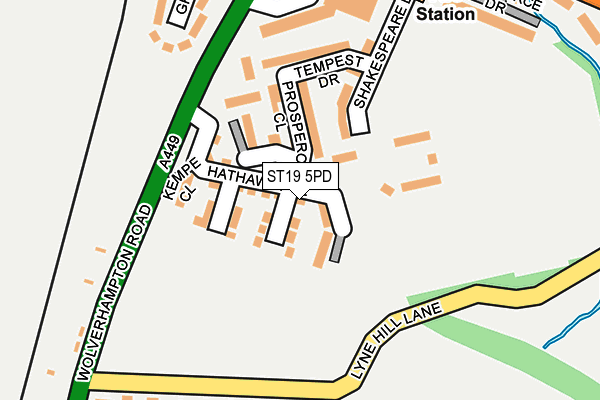 ST19 5PD map - OS OpenMap – Local (Ordnance Survey)