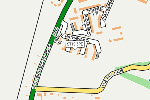 ST19 5PE map - OS OpenMap – Local (Ordnance Survey)