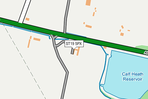 ST19 5PX map - OS OpenMap – Local (Ordnance Survey)