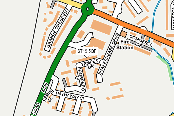 ST19 5QF map - OS OpenMap – Local (Ordnance Survey)