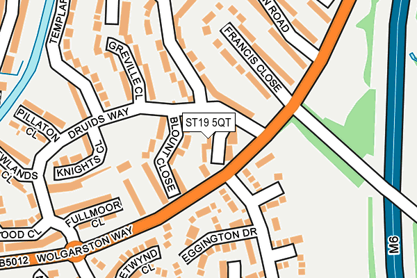 ST19 5QT map - OS OpenMap – Local (Ordnance Survey)