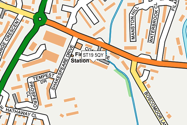 ST19 5QY map - OS OpenMap – Local (Ordnance Survey)