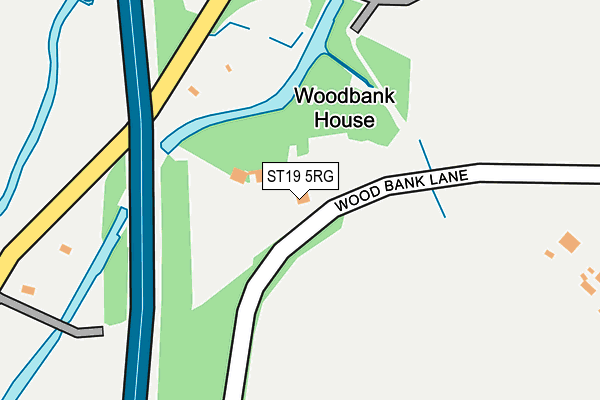 ST19 5RG map - OS OpenMap – Local (Ordnance Survey)