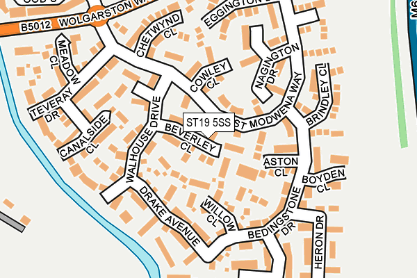 ST19 5SS map - OS OpenMap – Local (Ordnance Survey)