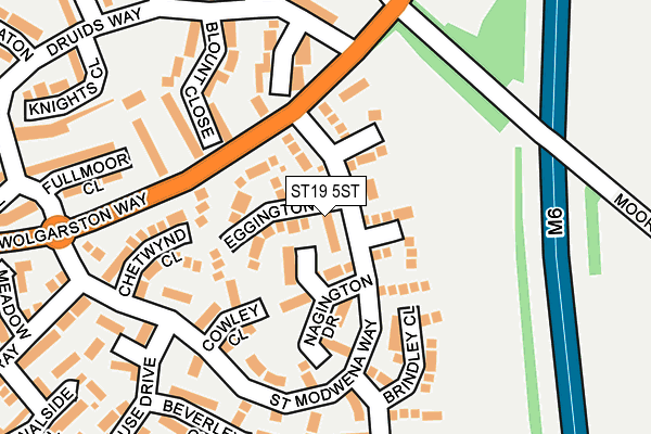 ST19 5ST map - OS OpenMap – Local (Ordnance Survey)