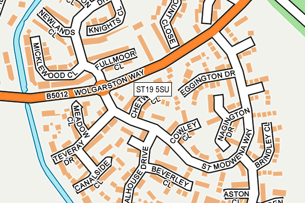 ST19 5SU map - OS OpenMap – Local (Ordnance Survey)